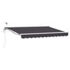 vidaXL Auvent r&eacute;tractable &eacute;lectrique Anthracite et blanc 3,5 x 2,5 m