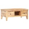 vidaXL Table basse 100x55x40 cm Bois de manguier brut