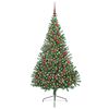 vidaXL Sapin de No&euml;l artificiel pr&eacute;-&eacute;clair&eacute; Vert 180 cm PVC