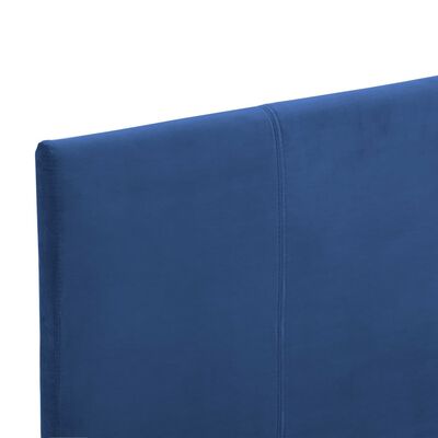 vidaXL Cadre de lit Bleu Tissu 90 x 200 cm