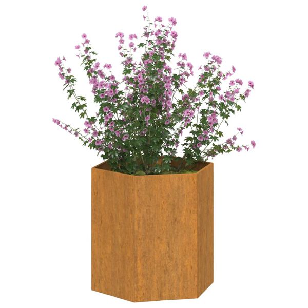 vidaXL Jardinière Rouillé 40x40x45 cm Acier corten