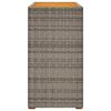 vidaXL Table d'appoint de jardin dessus en bois gris 100x40x75 cm