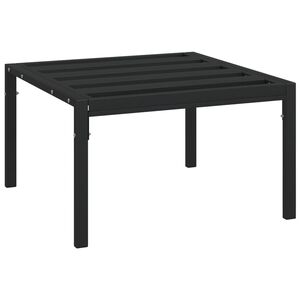 vidaXL Table basse de jardin noir 60x60x35 cm acier