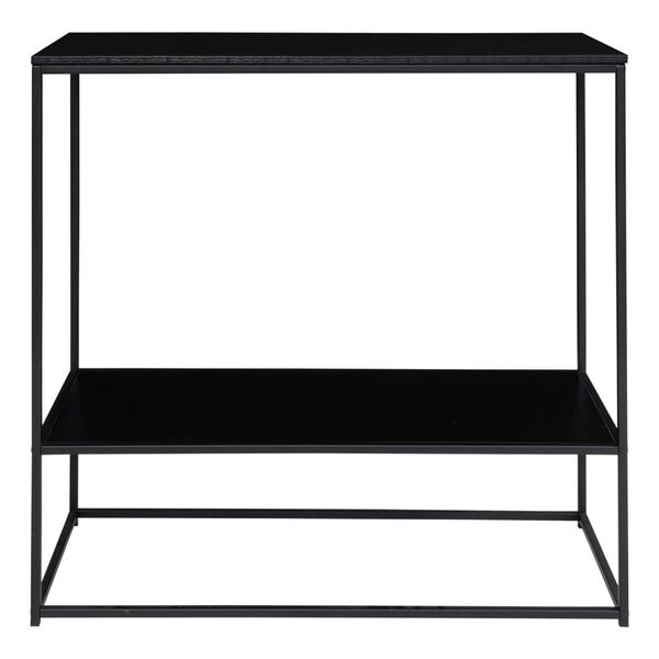 House Nordic Table console avec 2 &eacute;tag&egrave;res Avery Noir