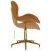 vidaXL Chaise pivotante de bureau Marron Velours