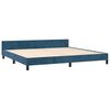 vidaXL Cadre de lit sans matelas bleu foncé 200x200 cm velours