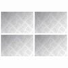 vidaXL Nez de marche 4 pc 30 x 20 cm Argent&eacute; Aluminium Rectangulaire