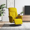 vidaXL Fauteuil inclinable de massage avec repose-pied jaune velours