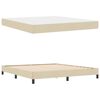 vidaXL Lit &agrave; ressorts avec matelas Cr&egrave;me 180 x 200 cm tissu