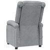 vidaXL Fauteuil de massage Gris clair Tissu