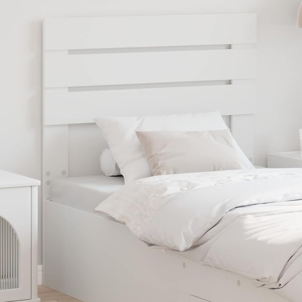 vidaXL T&ecirc;te de lit Blanc 100 cm Bois d'ing&eacute;nierie