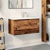vidaXL Armoire lavabo avec bassin int&eacute;gr&eacute; vieux bois