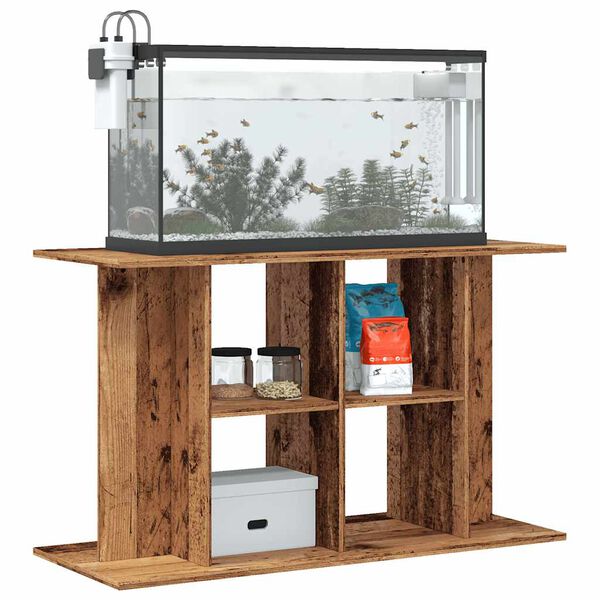 vidaXL Support pour aquarium vieux bois 100x40x60 cm bois d'ing&eacute;nierie