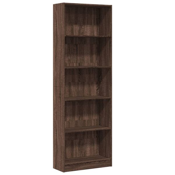 vidaXL Bibliothèque chêne marron 60x24x176 cm bois d'ingénierie