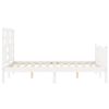 vidaXL Cadre de lit sans matelas blanc bois de pin massif