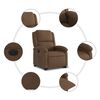 vidaXL Fauteuil inclinable électrique marron tissu