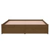 vidaXL Cadre de lit sans matelas marron miel bois massif 140x190 cm