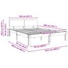 vidaXL Cadre de lit Cire marron 120 x 190 cm Bois de pin massif