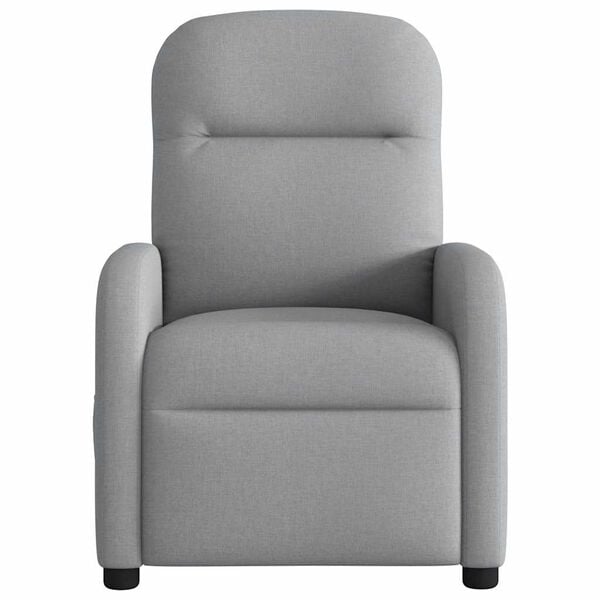 vidaXL Fauteuil de massage inclinable Gris clair Tissu
