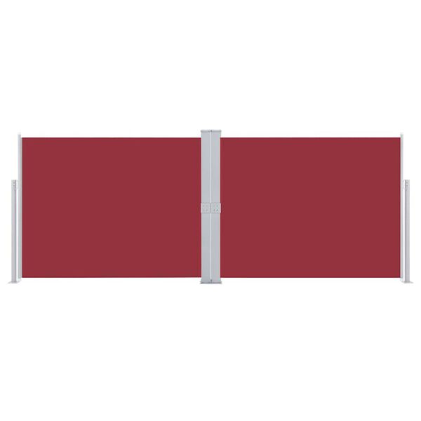 vidaXL Auvent latéral rétractable Rouge 140 x 1000 cm
