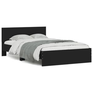 vidaXL Cadre de lit sans matelas noir 135x190 cm