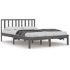 vidaXL Cadre de lit sans matelas gris bois massif de pin 180x200 cm