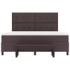 vidaXL Lit &agrave; ressorts avec matelas Marron fonc&eacute; 180 x 200 cm tissu