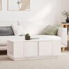 vidaXL Table basse Blanc 110x50x40 cm Bois massif de pin