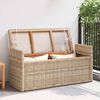 vidaXL Banc de rangement avec coussin Naturel 110 x 40 x 50 cm Rotin