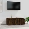 vidaXL Meuble TV Ch&ecirc;ne fum&eacute; 80x34x30 cm Bois d'ing&eacute;nierie