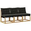 vidaXL 3 pc Sofa de milieu ext&eacute;rieur Blanc