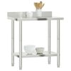 vidaXL Table de travail de cuisine avec dosseret 82,5x55x93 cm inox