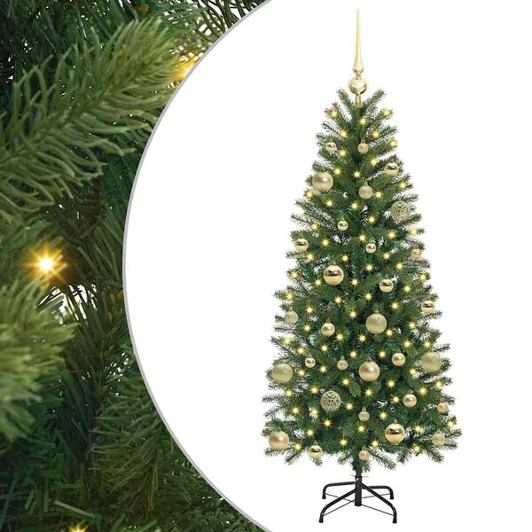 vidaXL Sapin de No&euml;l artificiel avec 150 LED Vert 150 cm PE et PVC