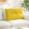 vidaXL Coussin de Dos Jaune 80 x 50 cm Tissu en velours c&ocirc;tel&eacute;
