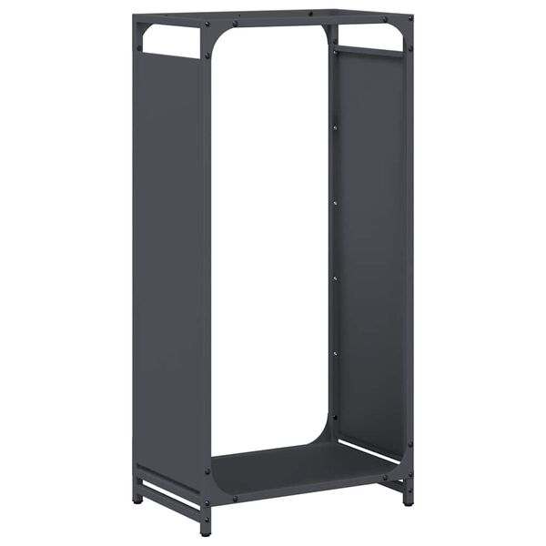 vidaXL Portant de bois chauffage anthracite 44x28x90 cm