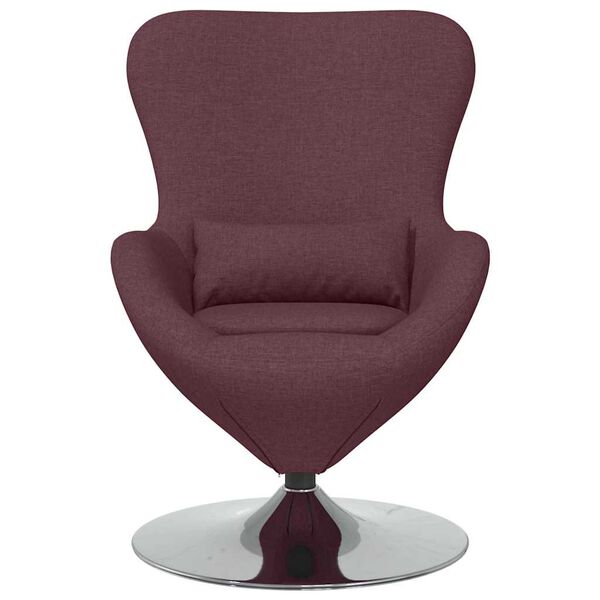 vidaXL Fauteuil &oelig;uf Pourpre 63 x 73 x 90 cm tissu