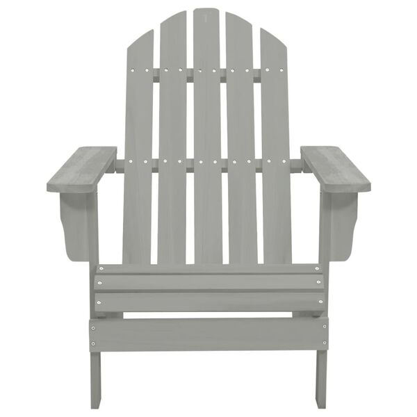 vidaXL Chaise de jardin Bois Gris