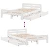 vidaXL Cadre de lit sans matelas blanc 120x190 cm bois de pin massif