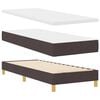 vidaXL Lit &agrave; ressorts avec matelas Marron fonc&eacute; 80 x 200 cm tissu