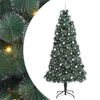 vidaXL Arbre de No&euml;l artificiel pr&eacute;-&eacute;clair&eacute; avec ensemble de boules