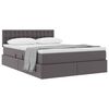 vidaXL Lit avec rangement et matelas Gris 140 x 190 cm Simili cuir