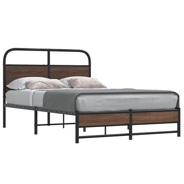 vidaXL Cadre de lit sans matelas 140x200 cm ch&ecirc;ne marron