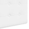 vidaXL T&ecirc;te de lit suspendue Montage mural Blanc 130 x 55 x 5 cm tissu