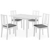 vidaXL Mobilier de salle &agrave; manger 5 pcs MDF Blanc