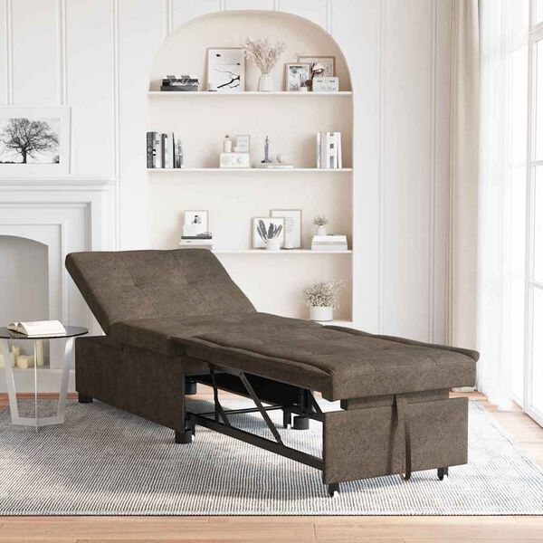 vidaXL Canap&eacute;-Lit Gris fonc&eacute; 194 x 67 x 82 cm Tissu Huahua