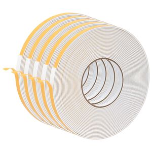 vidaXL Ruban adh&eacute;sif en mousse 5 pc Blanc 10mm x 10m Mousse CR