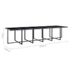 vidaXL Ensemble à manger de jardin coussins 13 pcs Résine tressée Gris