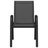 vidaXL Chaises empilables de jardin lot de 2 Noir Tissu textil&egrave;ne