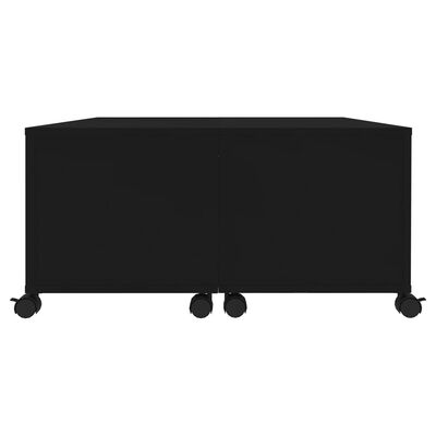 vidaXL Table basse Noir 75x75x38 cm Aggloméré