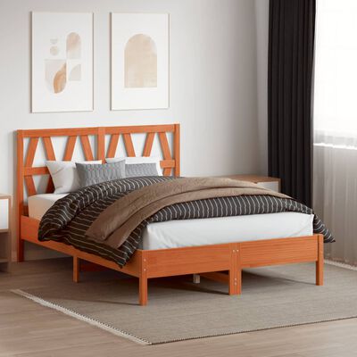 vidaXL Tête de lit cire marron 160 cm bois massif de pin